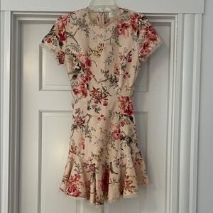Zimmermann Lace Trim Dress with Pink and Cream Tones